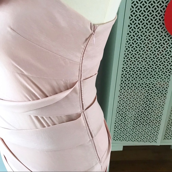 Hailey by Adrianna Papell Blush Bridesmaid Dress - Picture 4 of 7